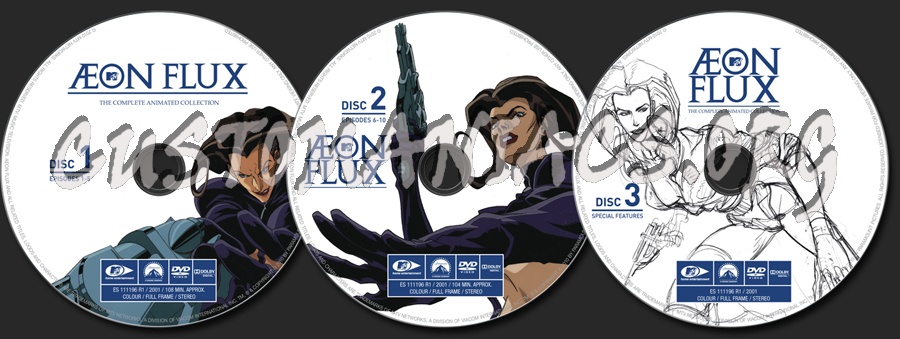 Aeon Flux The Animated Collection dvd label