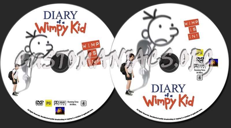 Diary Of A Wimpy Kid dvd label