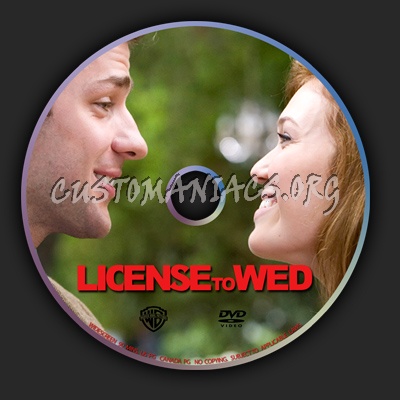 License To Wed dvd label