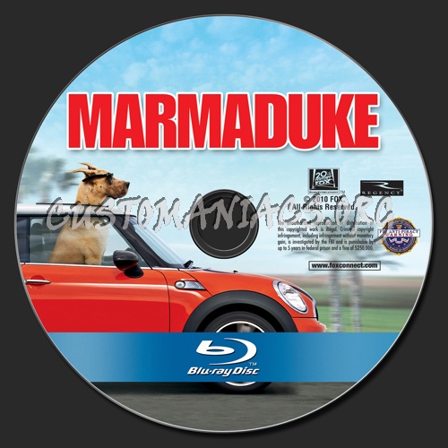 Marmaduke blu-ray label