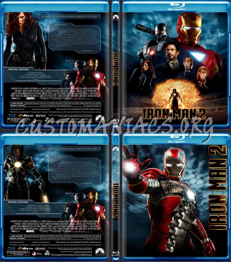 Iron Man 2 blu-ray cover