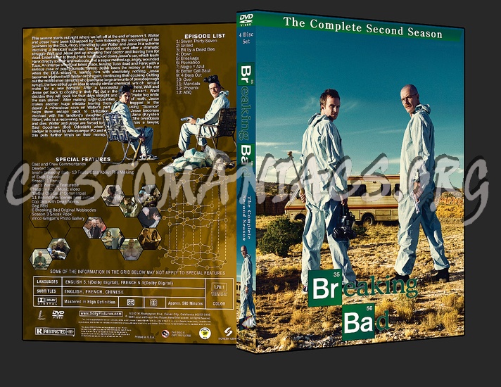 Breaking Bad Complete Seasons 1, 2 and 3 dvd cover