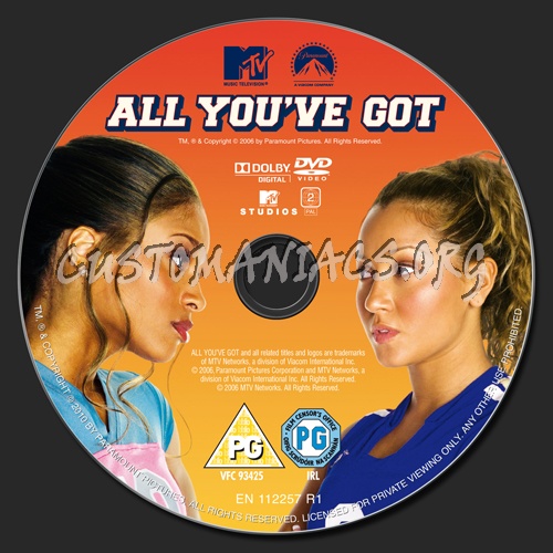 All You've Got dvd label