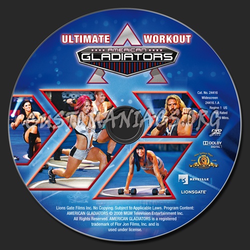 American Gladiators Ultimate Workout dvd label