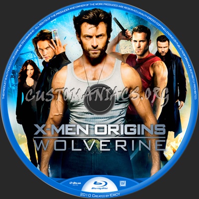 X-Men Origins:Wolverine blu-ray label