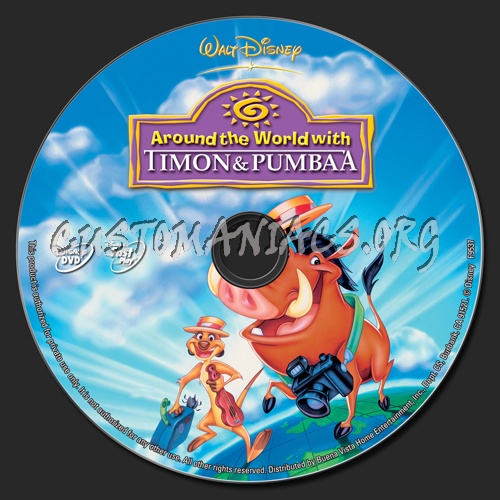 Around the World with Timon & Pumbaa dvd label