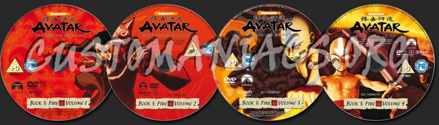 Avatar Book 3 dvd label