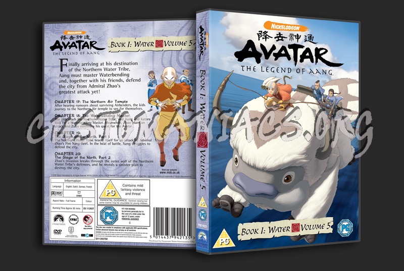 Avatar Book 1 Volume 5 dvd cover