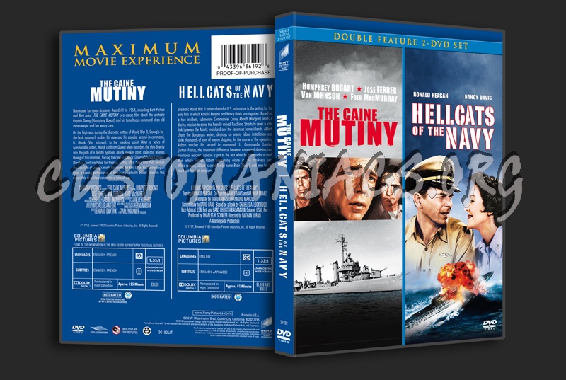 The Caine Mutiny / Hellcats of the Navy dvd cover
