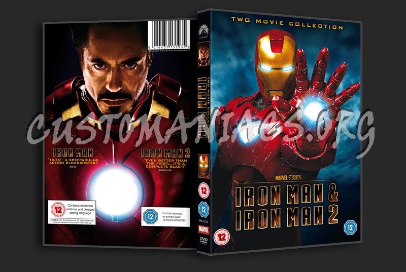 Iron Man & Iron Man 2 dvd cover