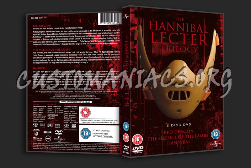 The Hannibal Lecter Trilogy: Red Dragon / The Silence of the Lambs / Hannibal dvd cover