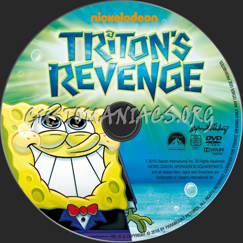 SpongeBob SquarePants Triton's Revenge dvd label