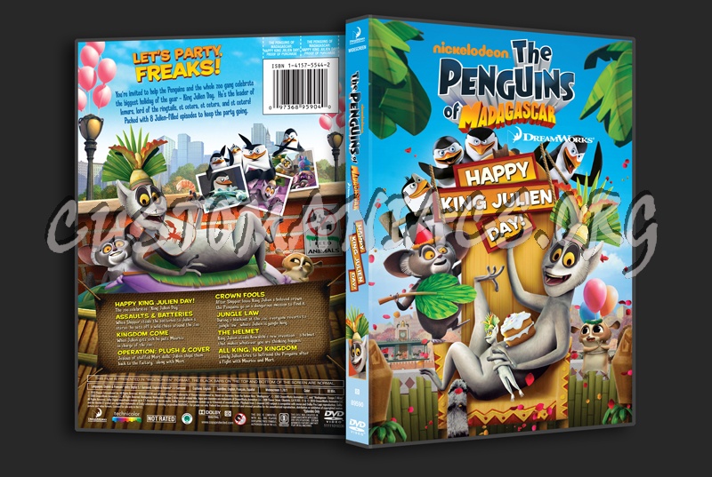The Penguins of Madagascar Happy King Julien Day! dvd cover