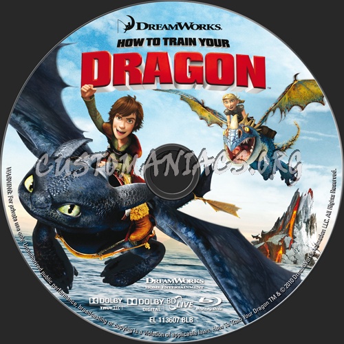 How to Train Your Dragon blu-ray label