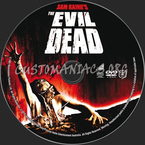 The Evil Dead dvd label