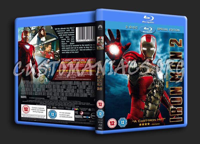 Iron Man 2 blu-ray cover