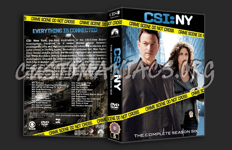 CSI: NY - Season 6 dvd cover