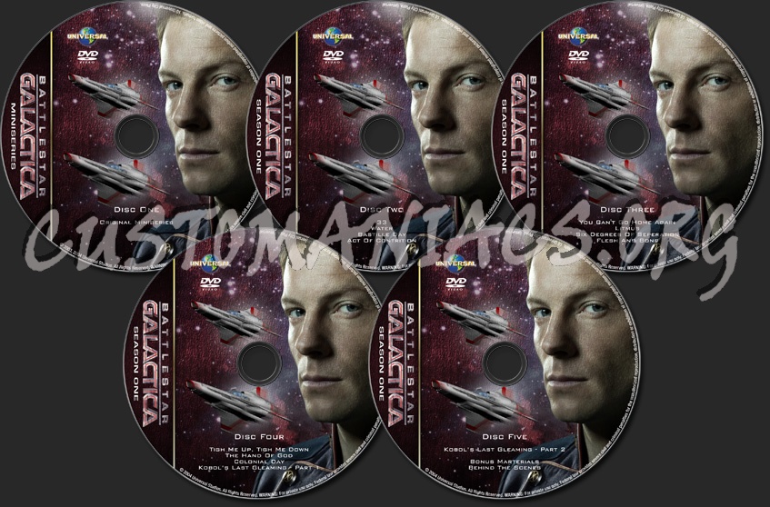 Battlestar Galactica - Season 1 - TV Collection dvd label