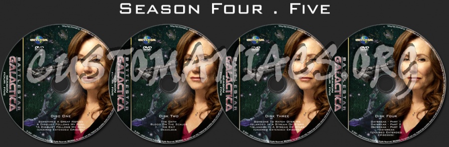 Battlestar Galactica - Season 4 - TV Collection dvd label