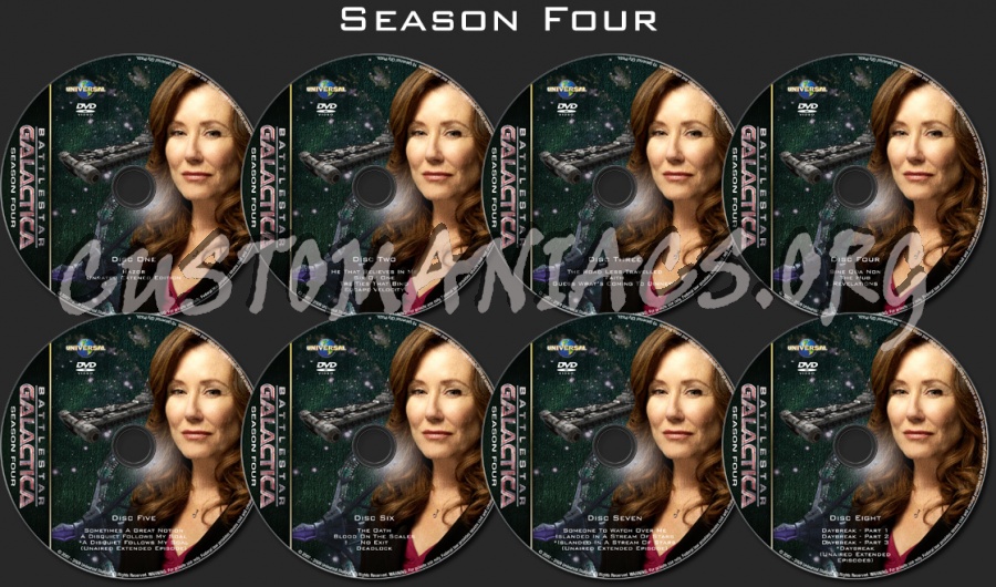Battlestar Galactica - Season 4 - TV Collection dvd label
