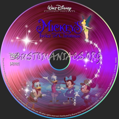 Mickeys Twice Upon A Christmas dvd label
