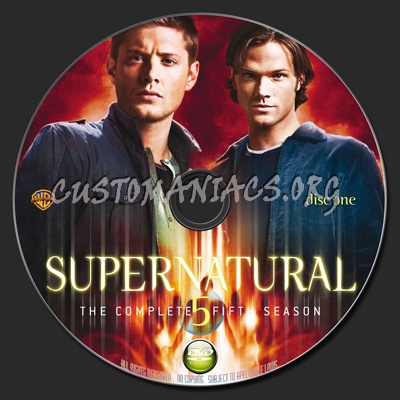 Supernatural Season Five dvd label