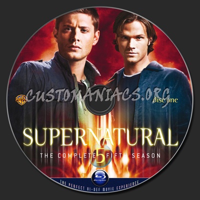 Supernatural Season Five blu-ray label