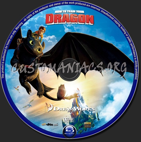 How To Train Your Dragon blu-ray label