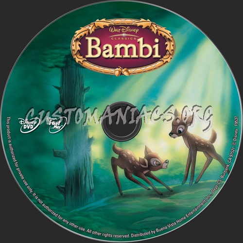 Bambi dvd label