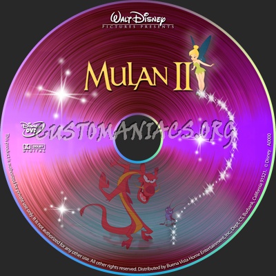 Mulan 2 dvd label