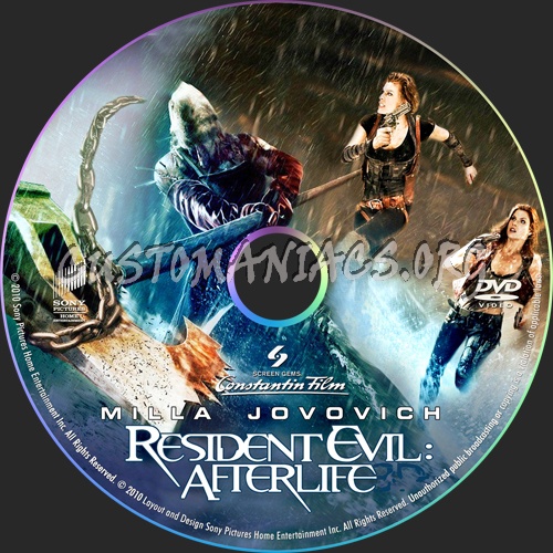 Resident Evil: Afterlife dvd label