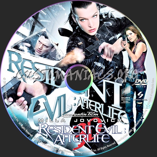 Resident Evil: Afterlife dvd label