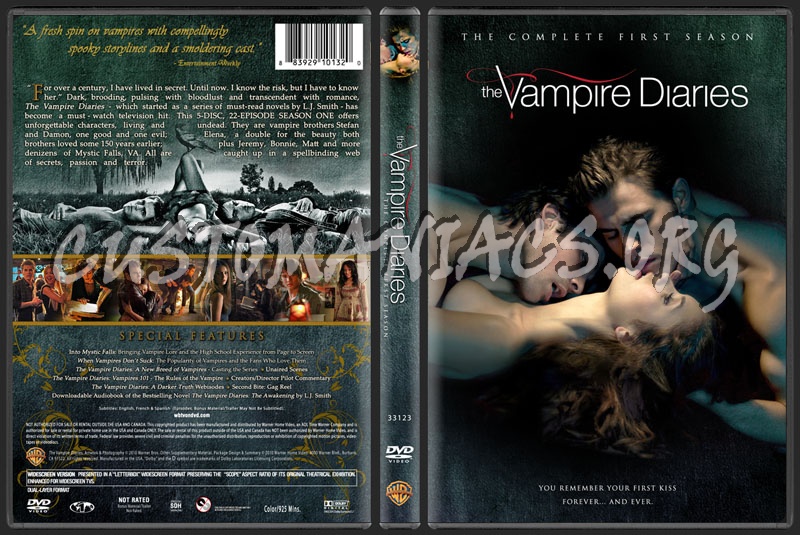The Vampire Diaries - The Complete First Season dvd cover
