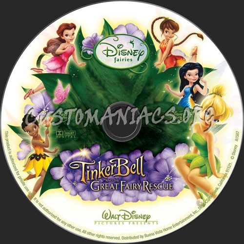 Tinker Bell and the Great Fairy Rescue dvd label