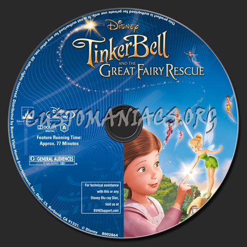 Tinker Bell and the Great Fairy Rescue blu-ray label