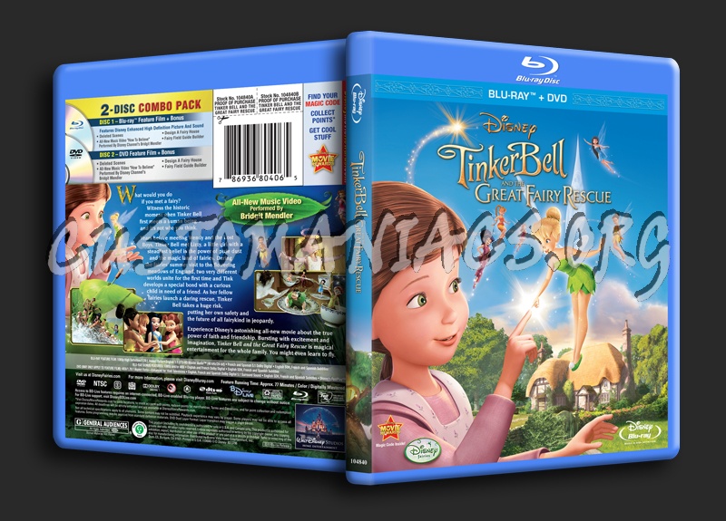 Tinker Bell and the Great Fairy Rescue blu-ray cover