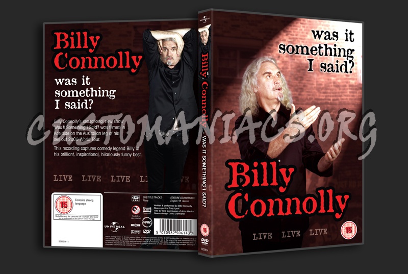 Billy Connolly Was it Something I Said? dvd cover