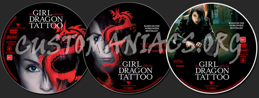 The Girl With The Dragon Tattoo dvd label