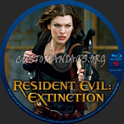 Resident Evil - Afterlife -3D blu-ray label