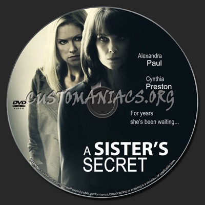 A Sister's Secret dvd label