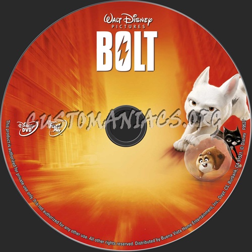 Bolt dvd label