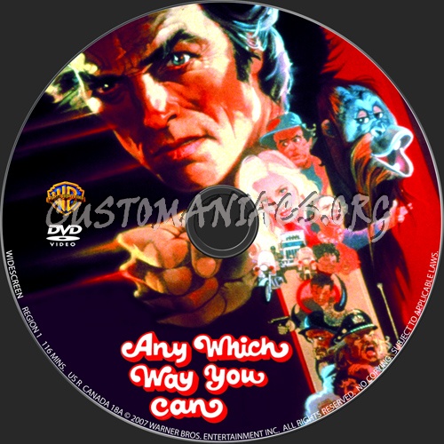 Any Which Way You Can dvd label