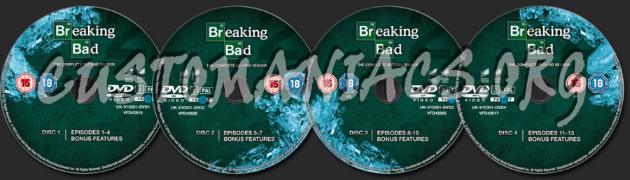 Breaking Bad Season 2 dvd label