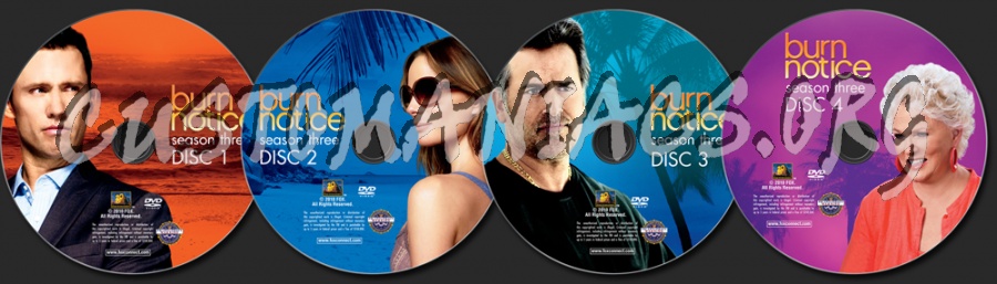 Burn Notice Season 3 dvd label