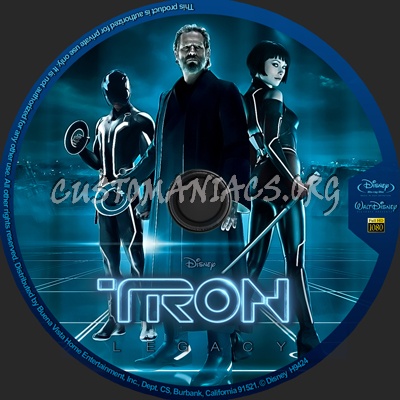 TRON - Legacy blu-ray label