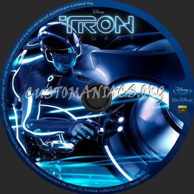TRON - Legacy blu-ray label