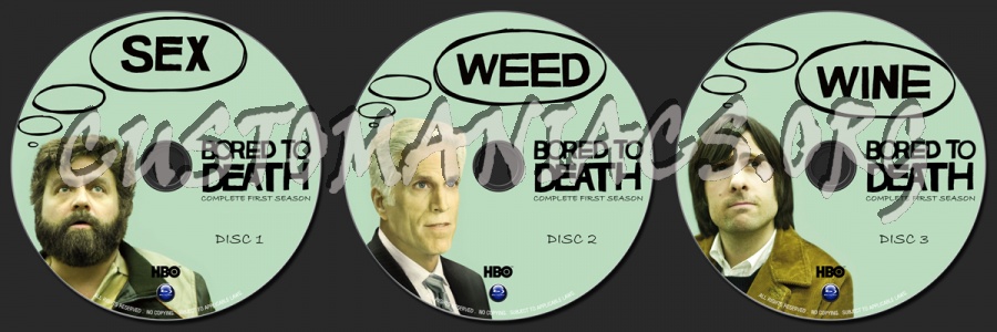 Bored To Death Season One blu-ray label
