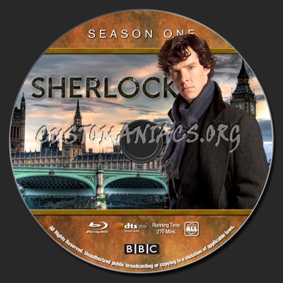 Sherlock Season 1 blu-ray label