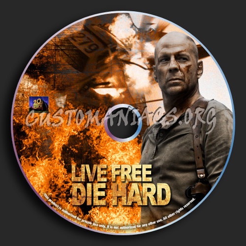 Live Free Die Hard dvd label