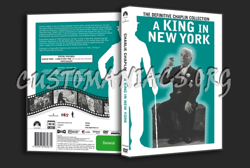 Charlie Chaplin: A King in New York dvd cover